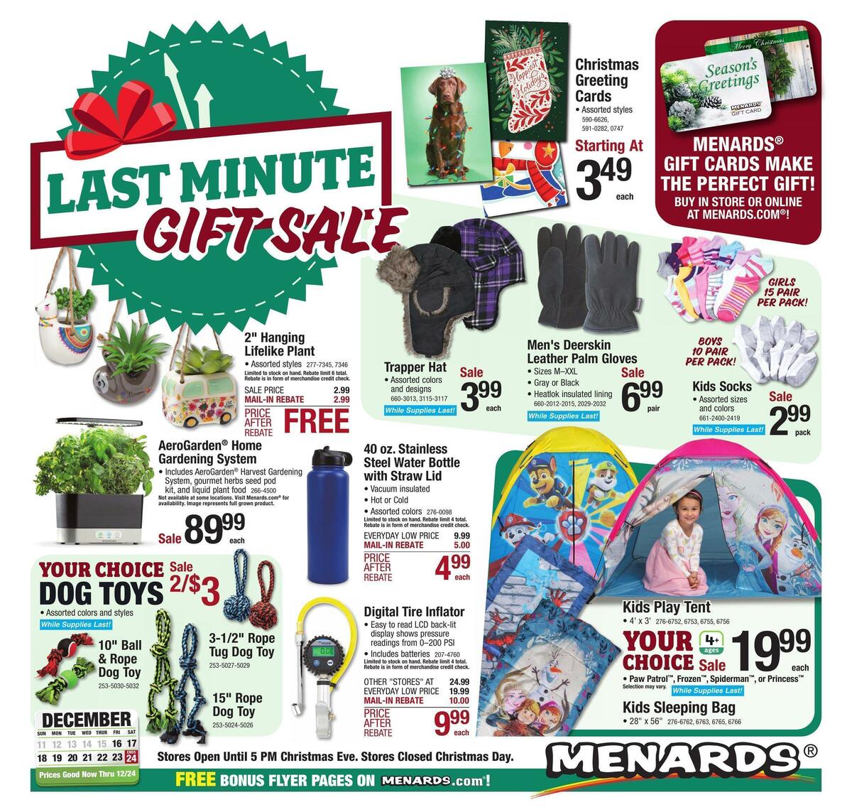 Menards Weekly Ad from December 16