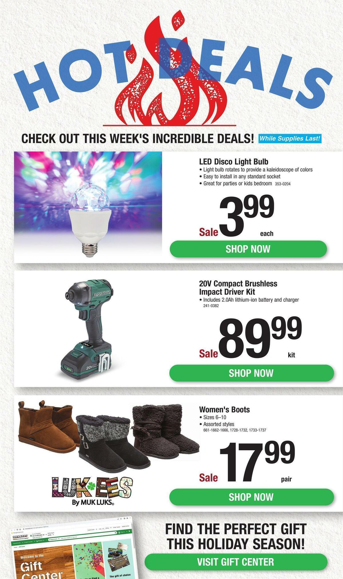 Menards Hot Deals Weekly Ad from December 18