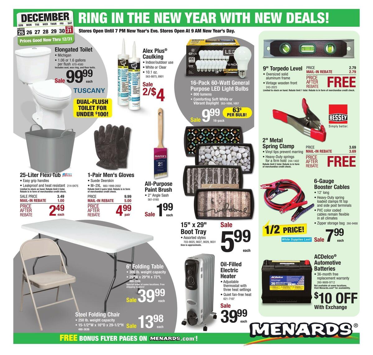 Menards Weekly Ad from December 25