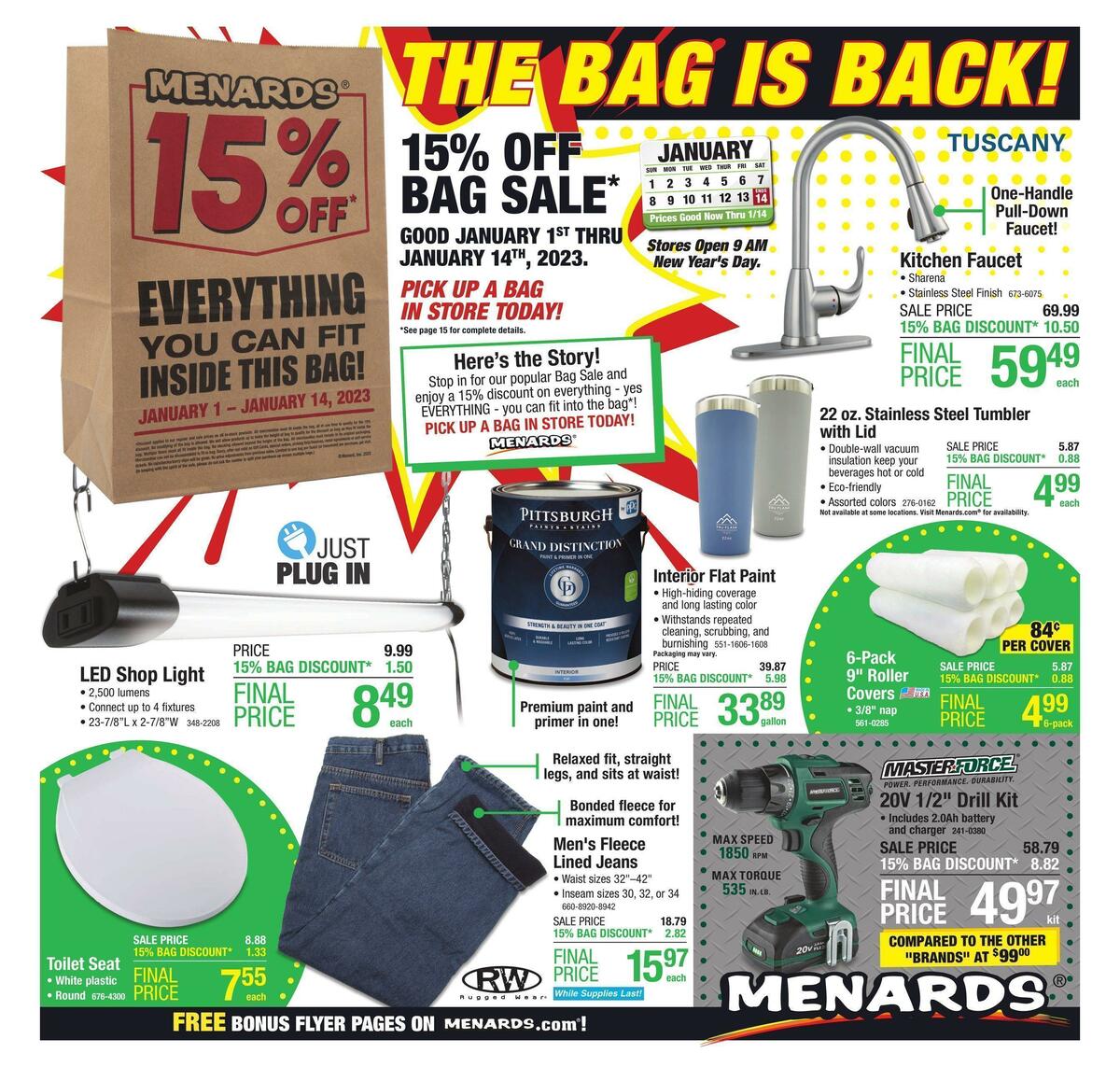 Menards Weekly Ad from January 1
