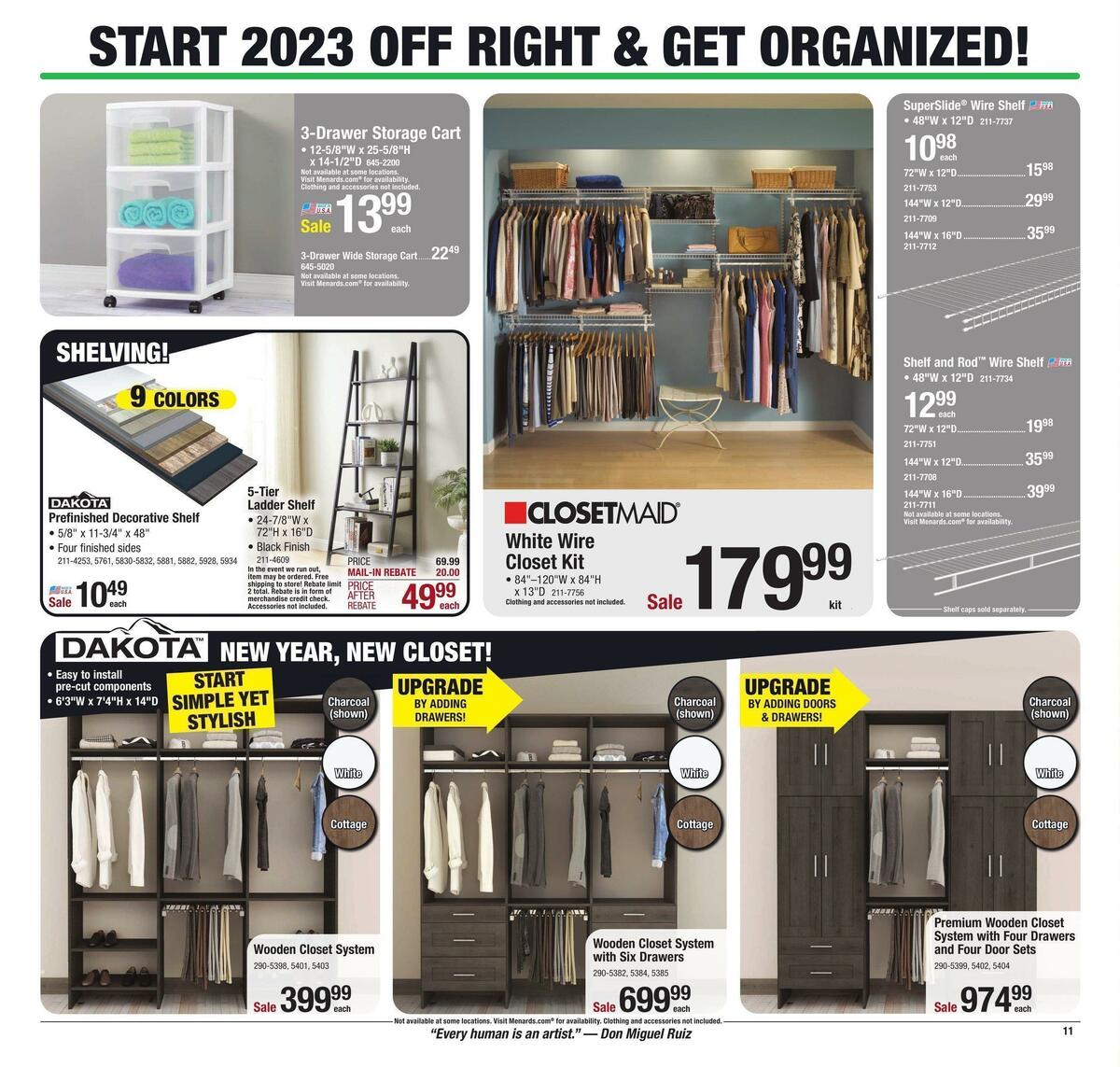 Menards Weekly Ad from January 1
