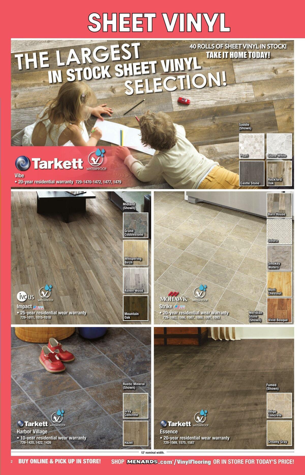Menards Flooring Catalog Weekly Ad from November 1