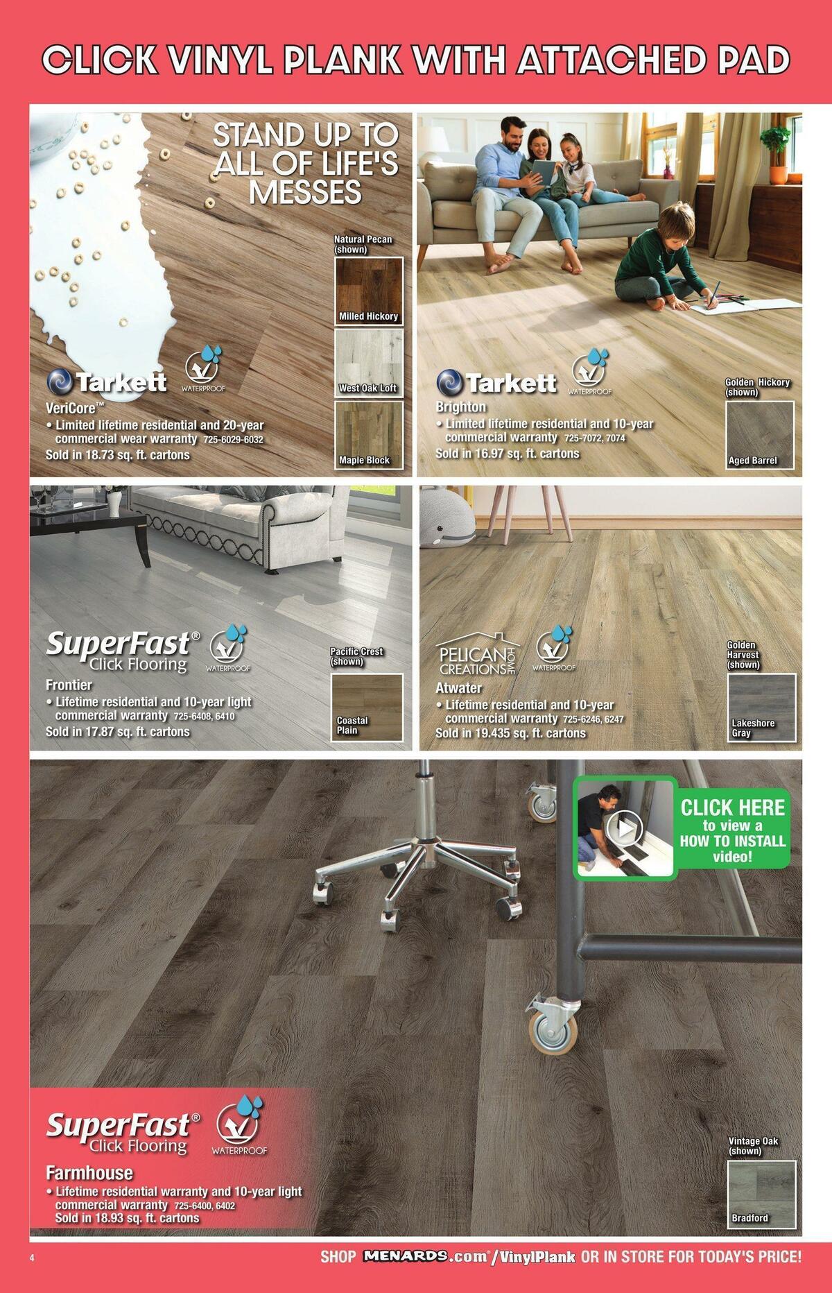 Menards Flooring Catalog Weekly Ad from November 1