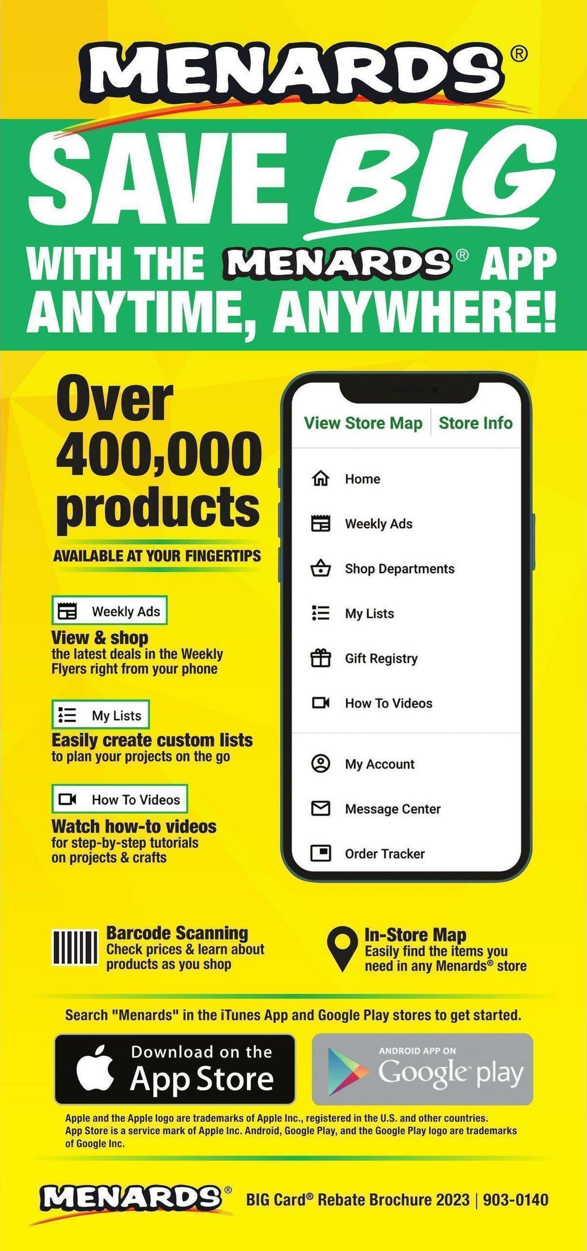 Menards Big Card Brochure Weekly Ad from January 2