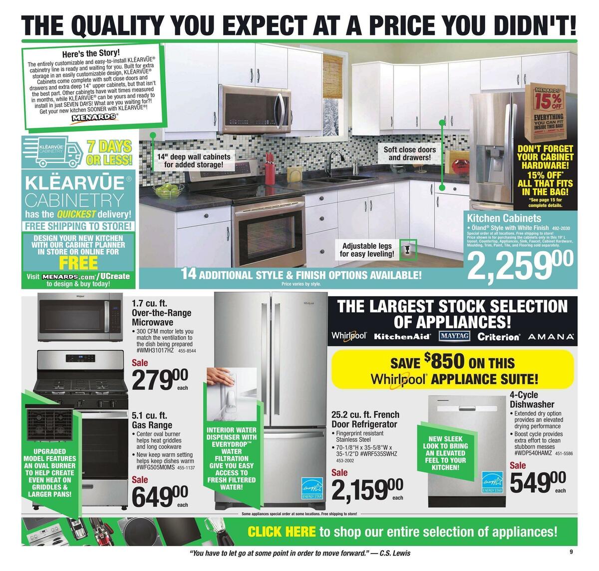 Menards Weekly Ad from January 4