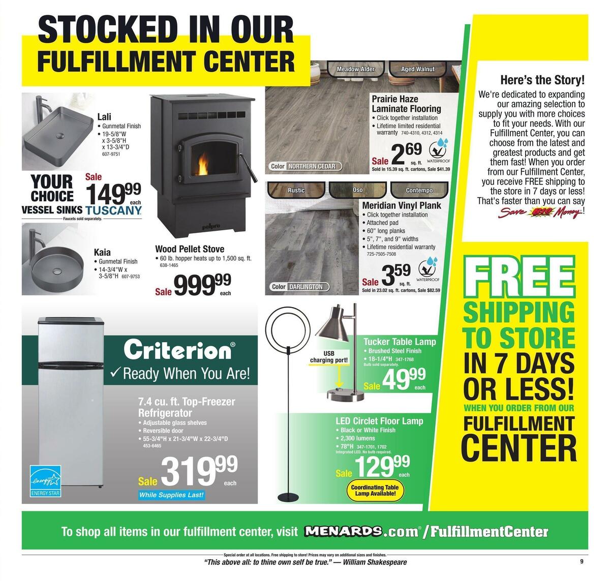 Menards Weekly Ad from January 25