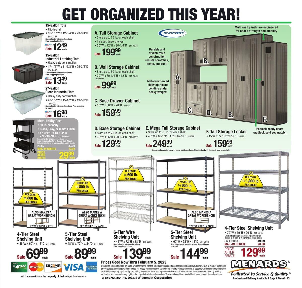 Menards Weekly Ad from January 25