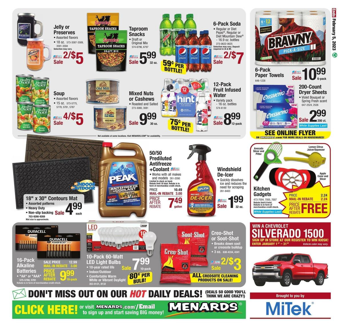 Menards Weekly Ad from January 25