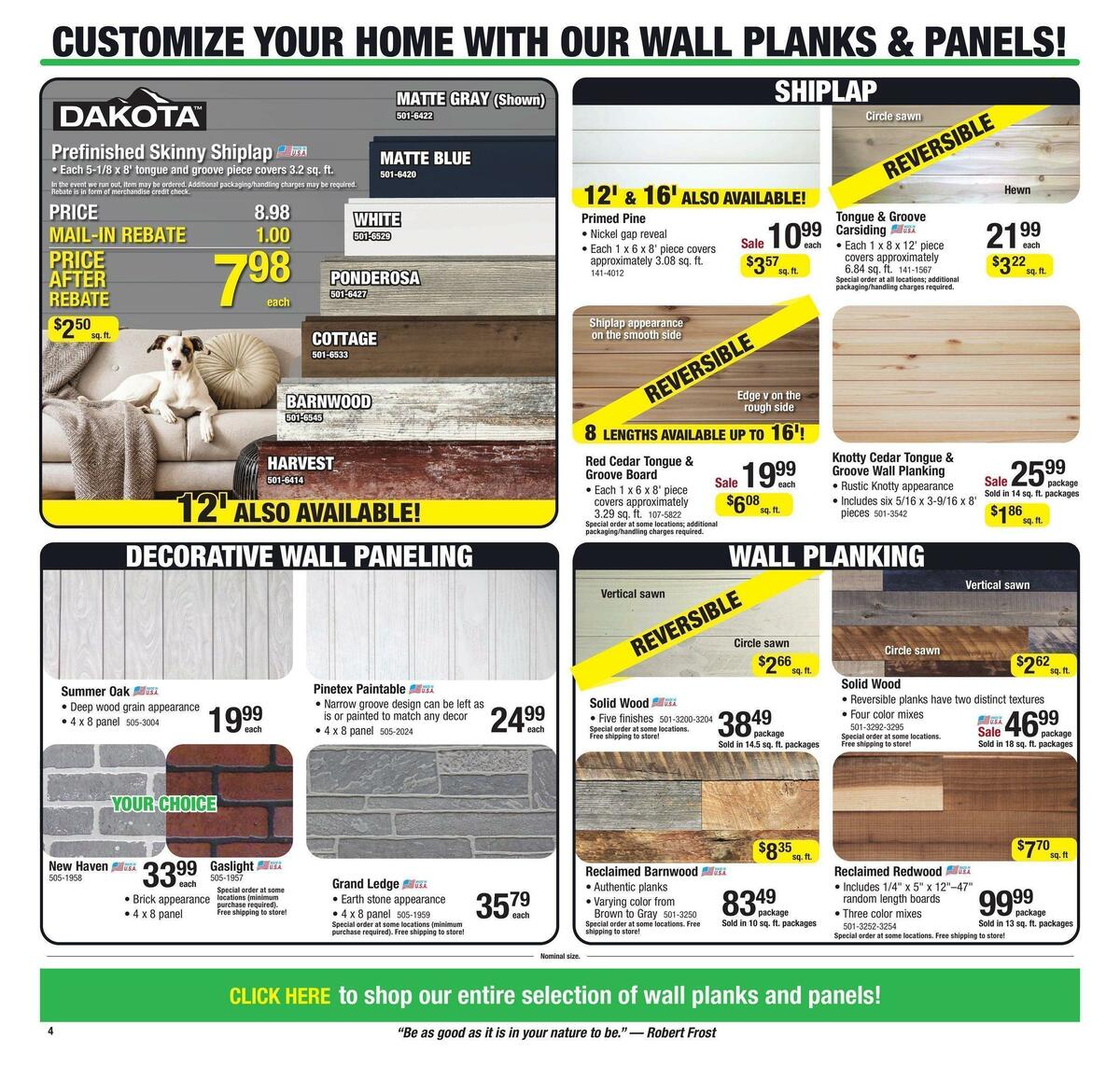Menards Weekly Ad from January 25