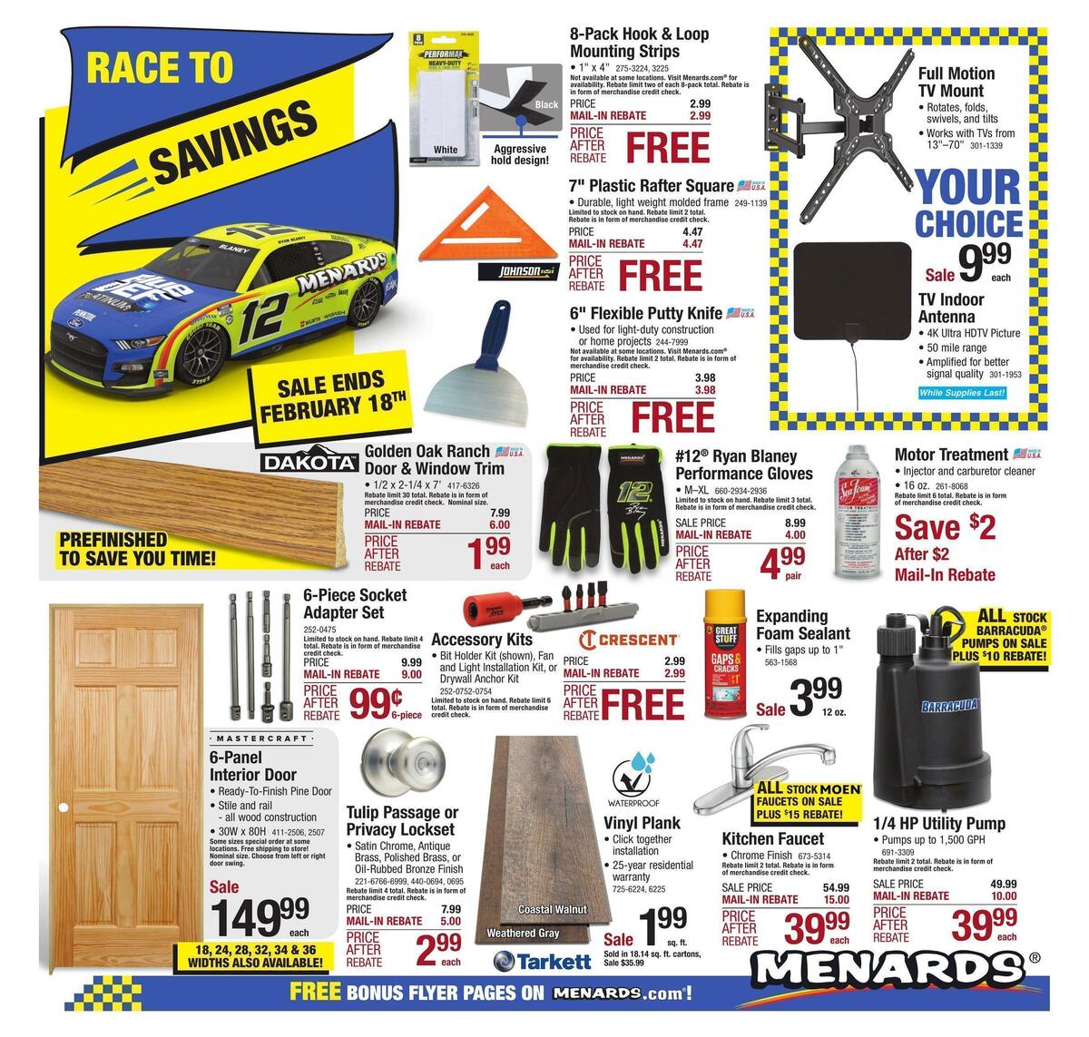 Menards Weekly Ad from February 8