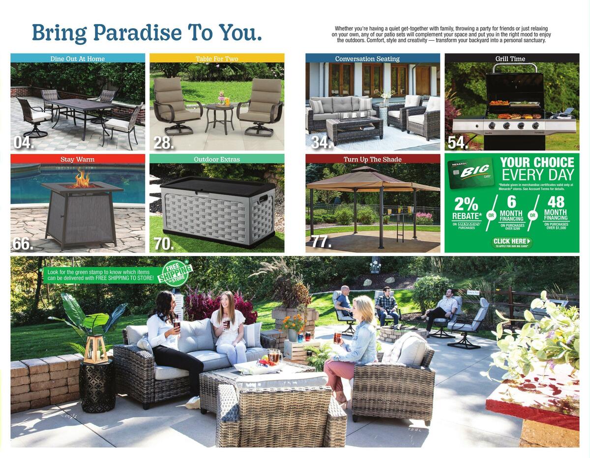 Menards Outdoor Living 2023 Weekly Ad from February 14
