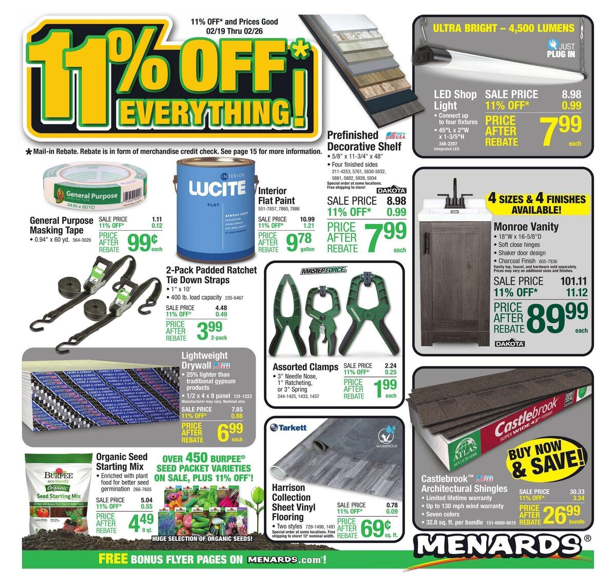 Menards Weekly Ad from February 19