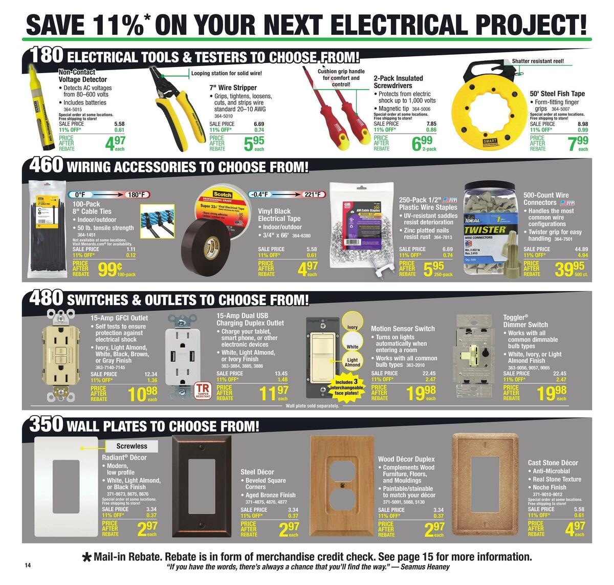 Menards Weekly Ad from February 19