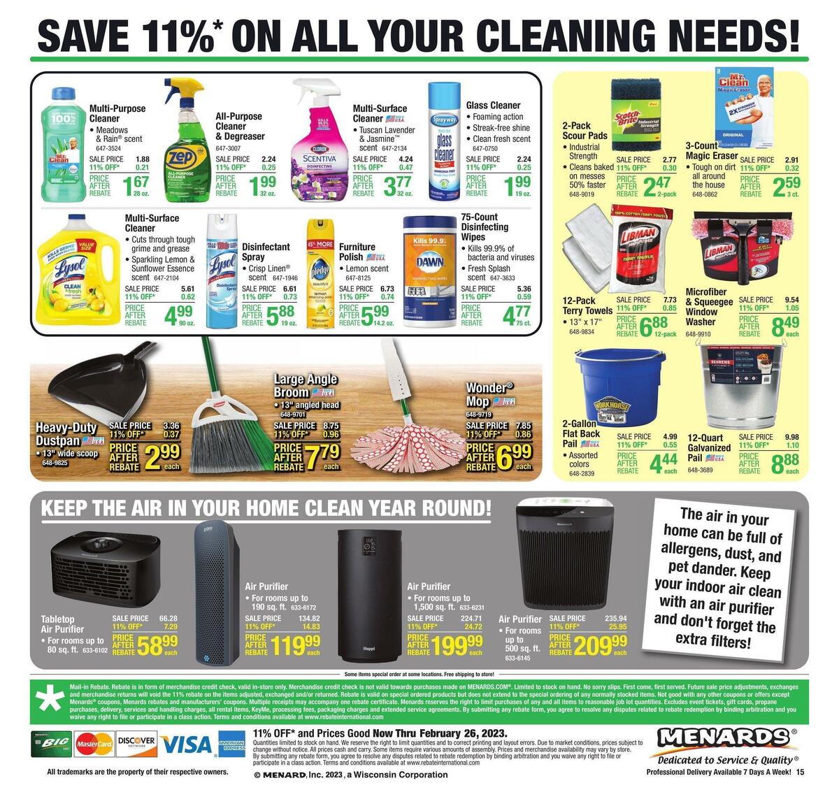 Menards Weekly Ad from February 19