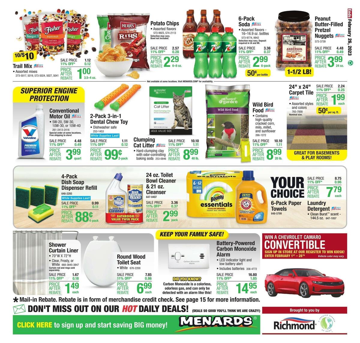 Menards Weekly Ad from February 19