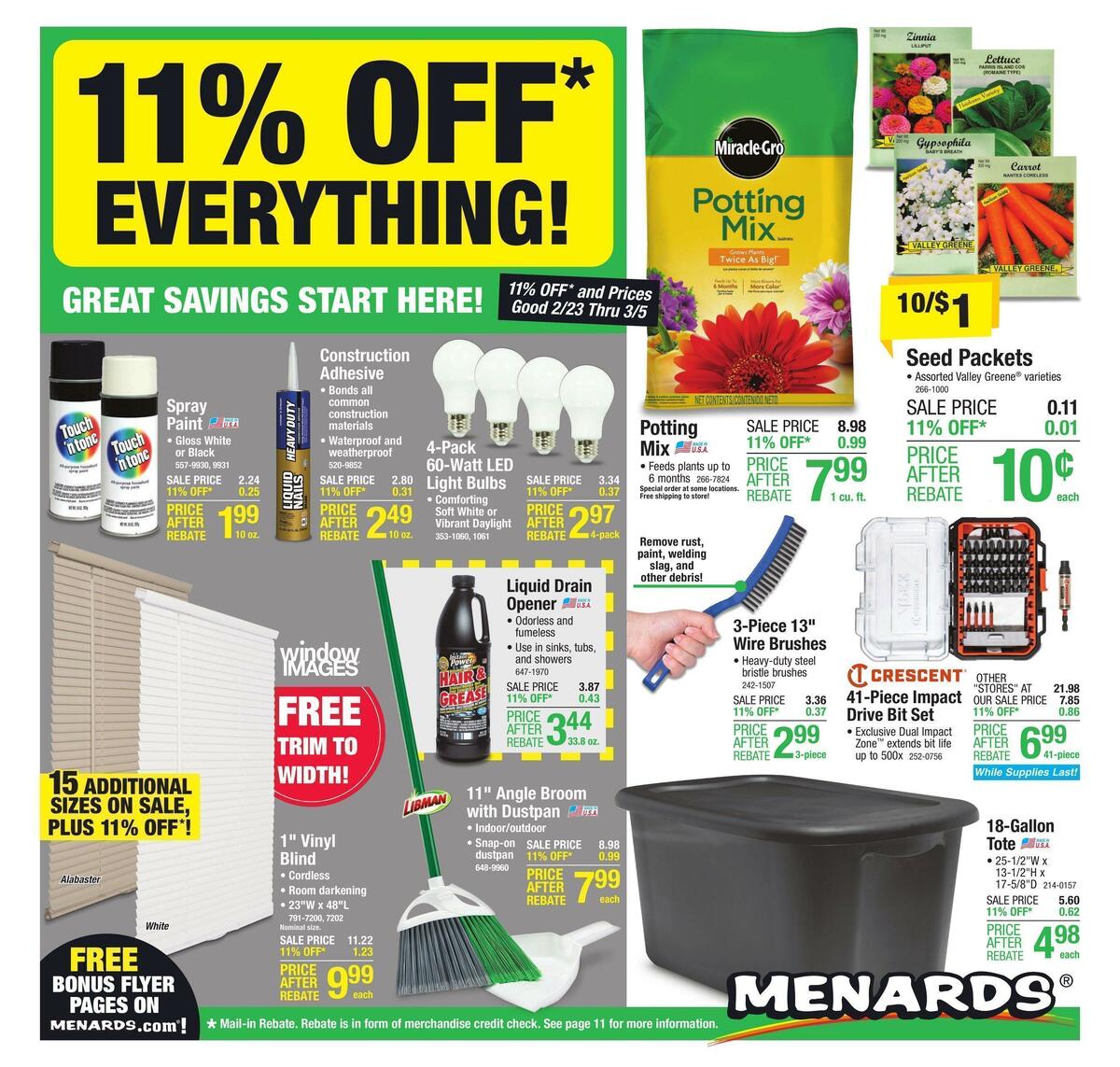 Menards Weekly Ad from February 21