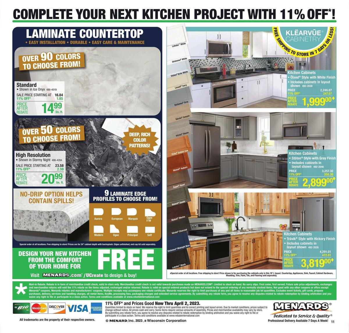 Menards Weekly Ad from March 22