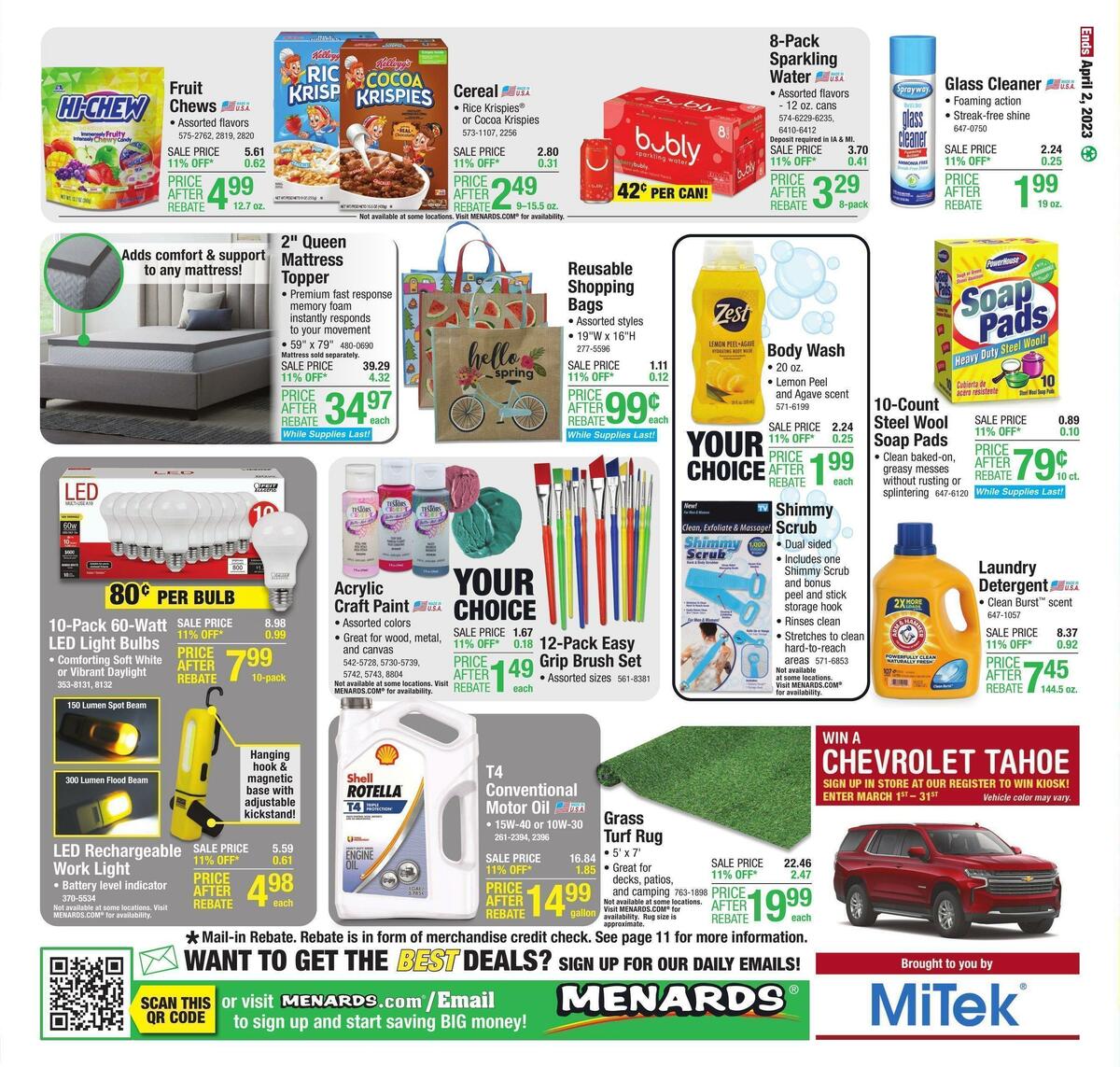 Menards Weekly Ad from March 22