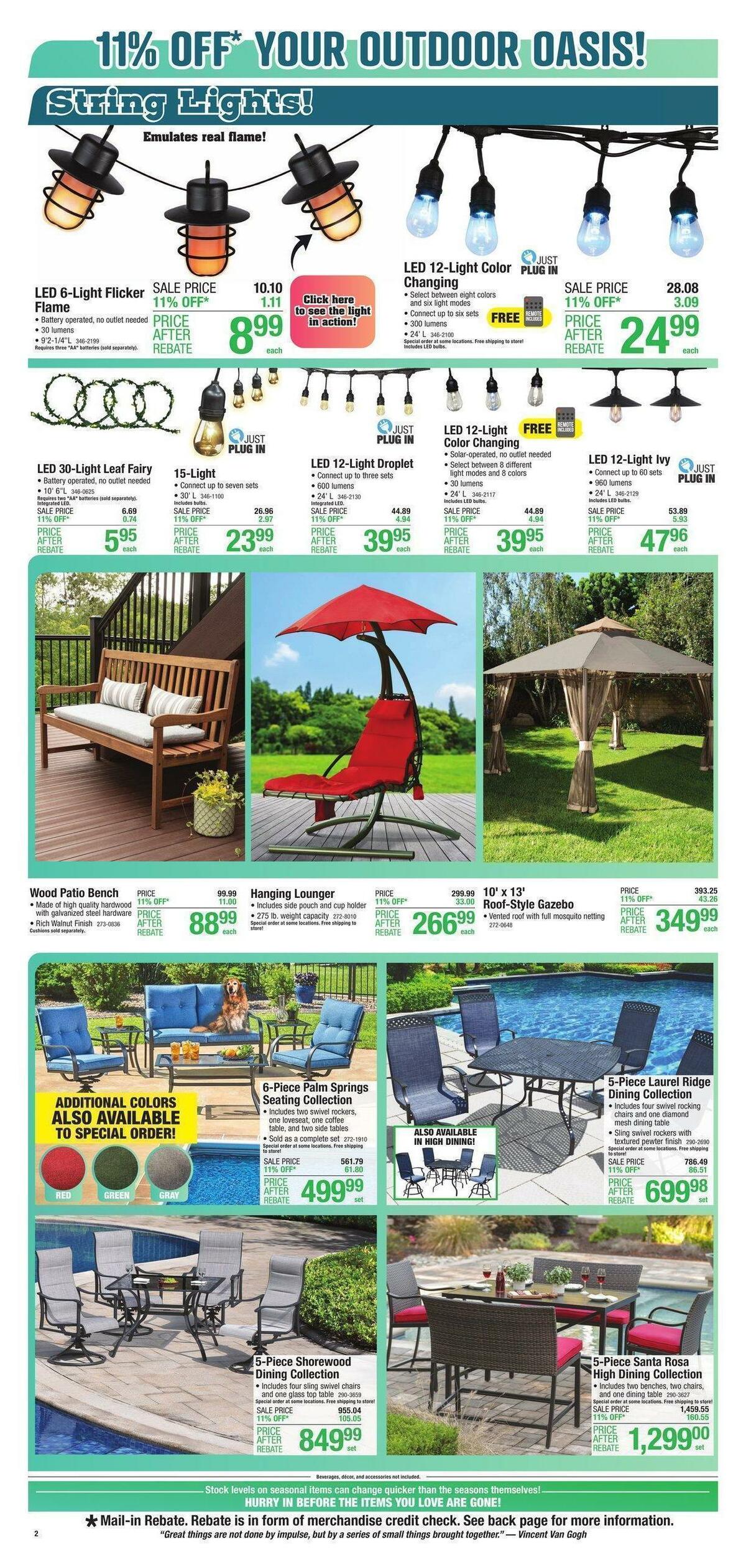 Menards Save 11% On Outdoor Living Weekly Ad from April 5