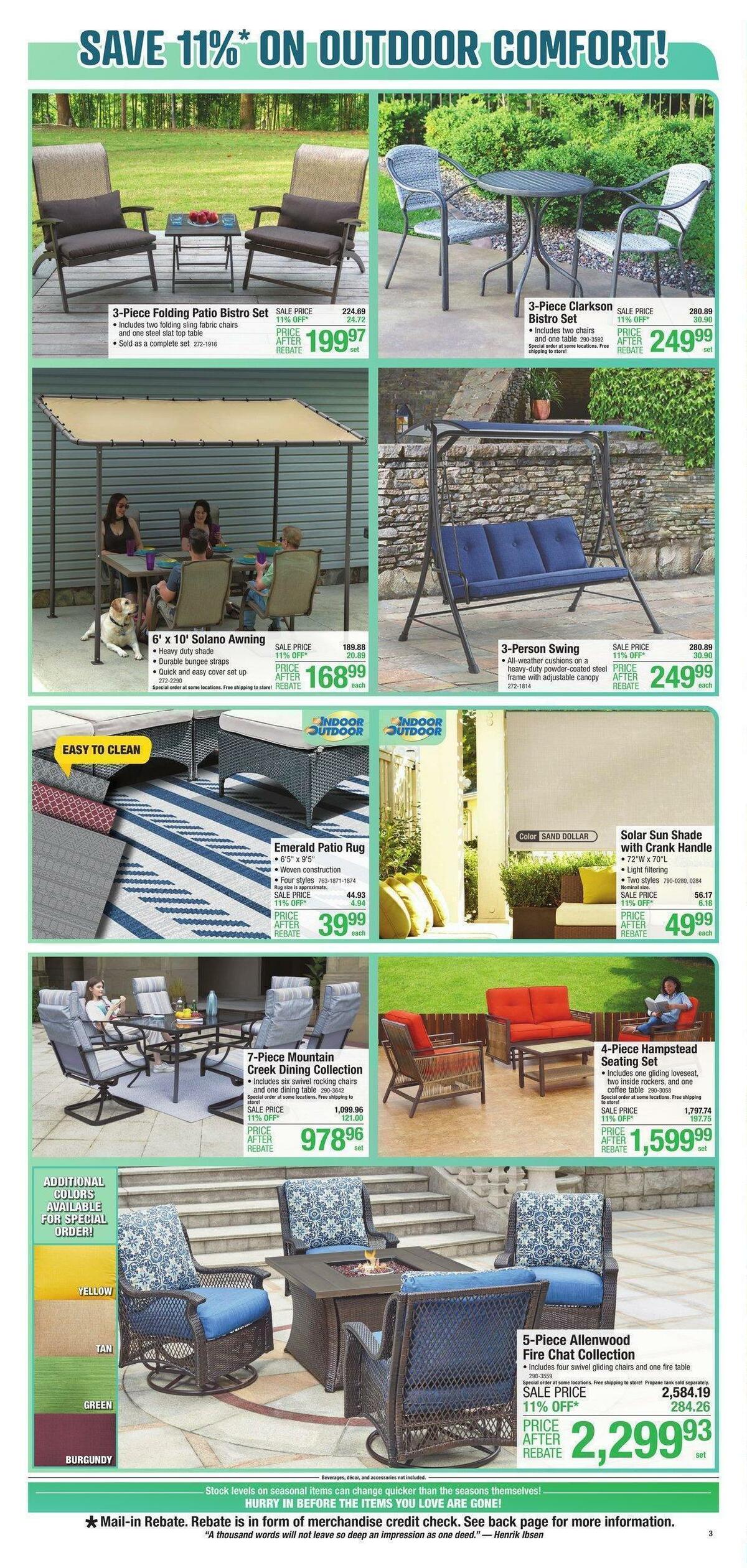 Menards Save 11% On Outdoor Living Weekly Ad from April 5