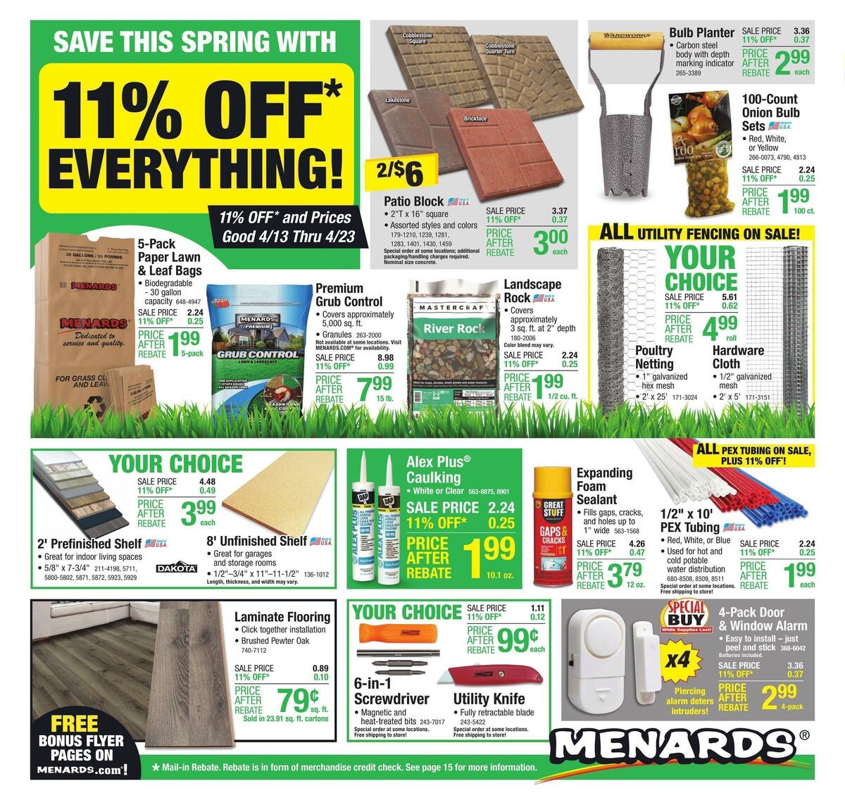 Menards Weekly Ad from April 13