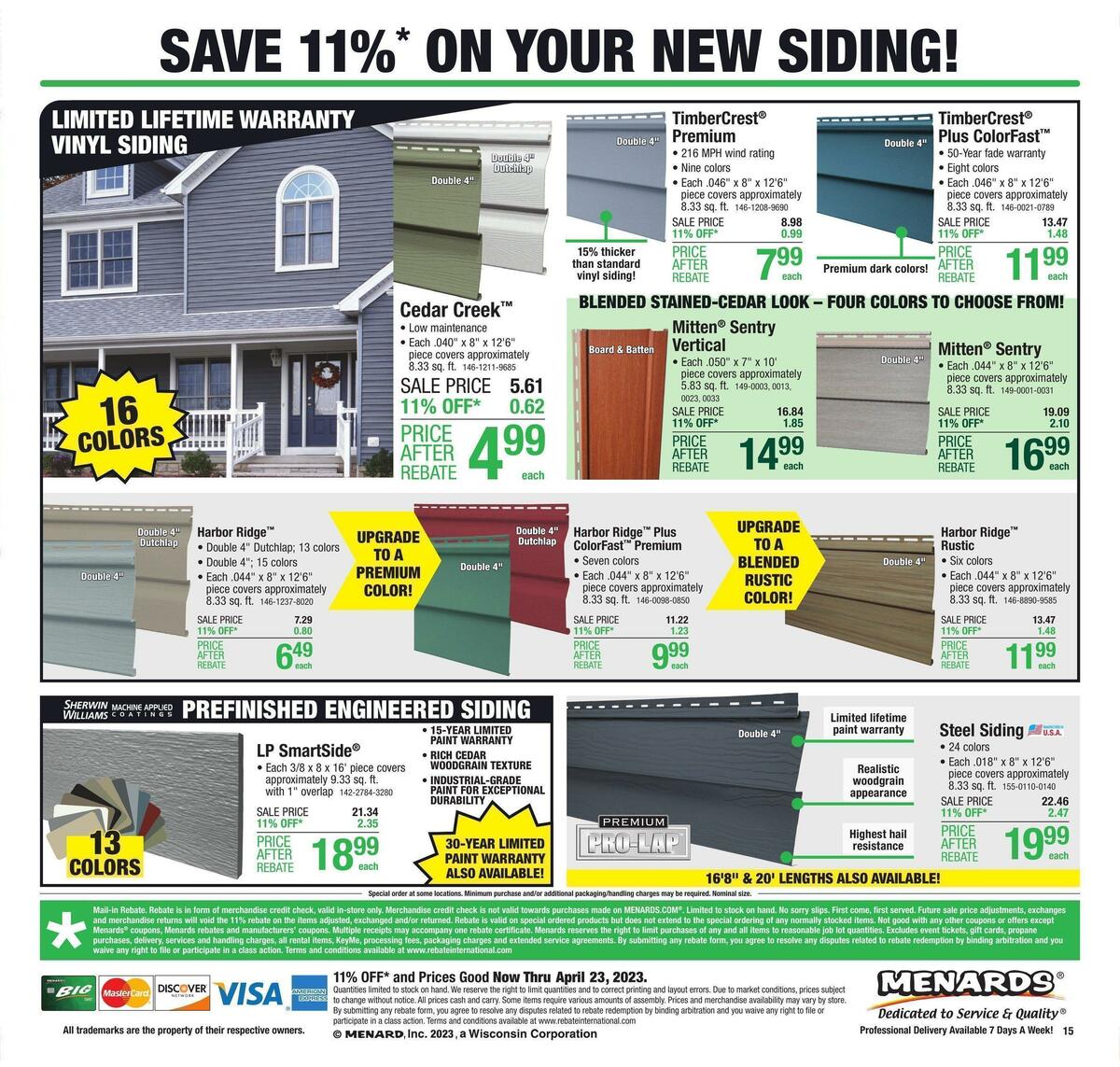 Menards Weekly Ad from April 13