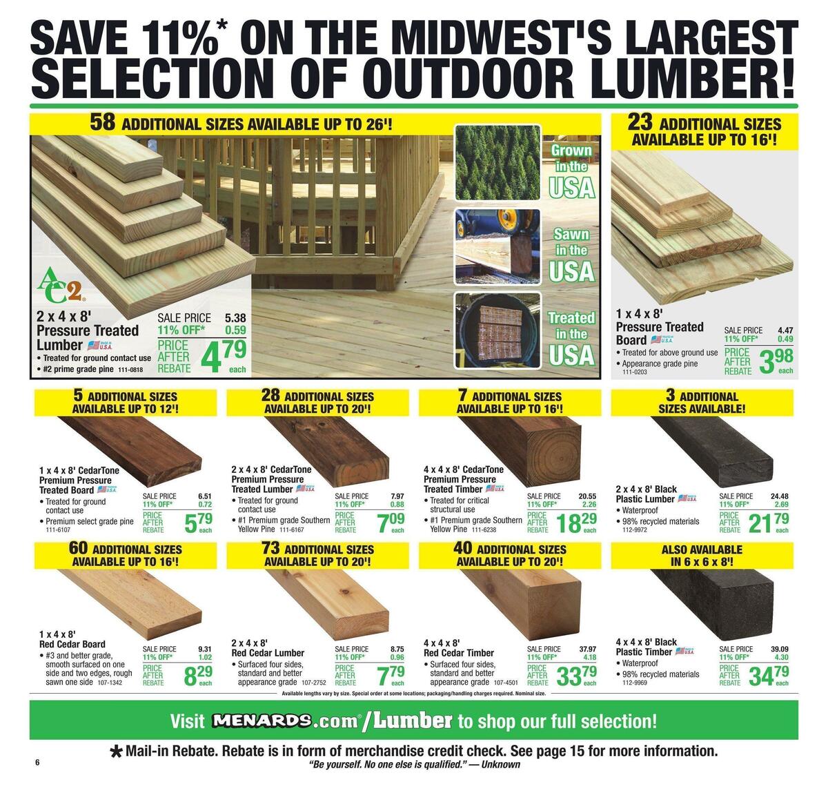 Menards Weekly Ad from April 13
