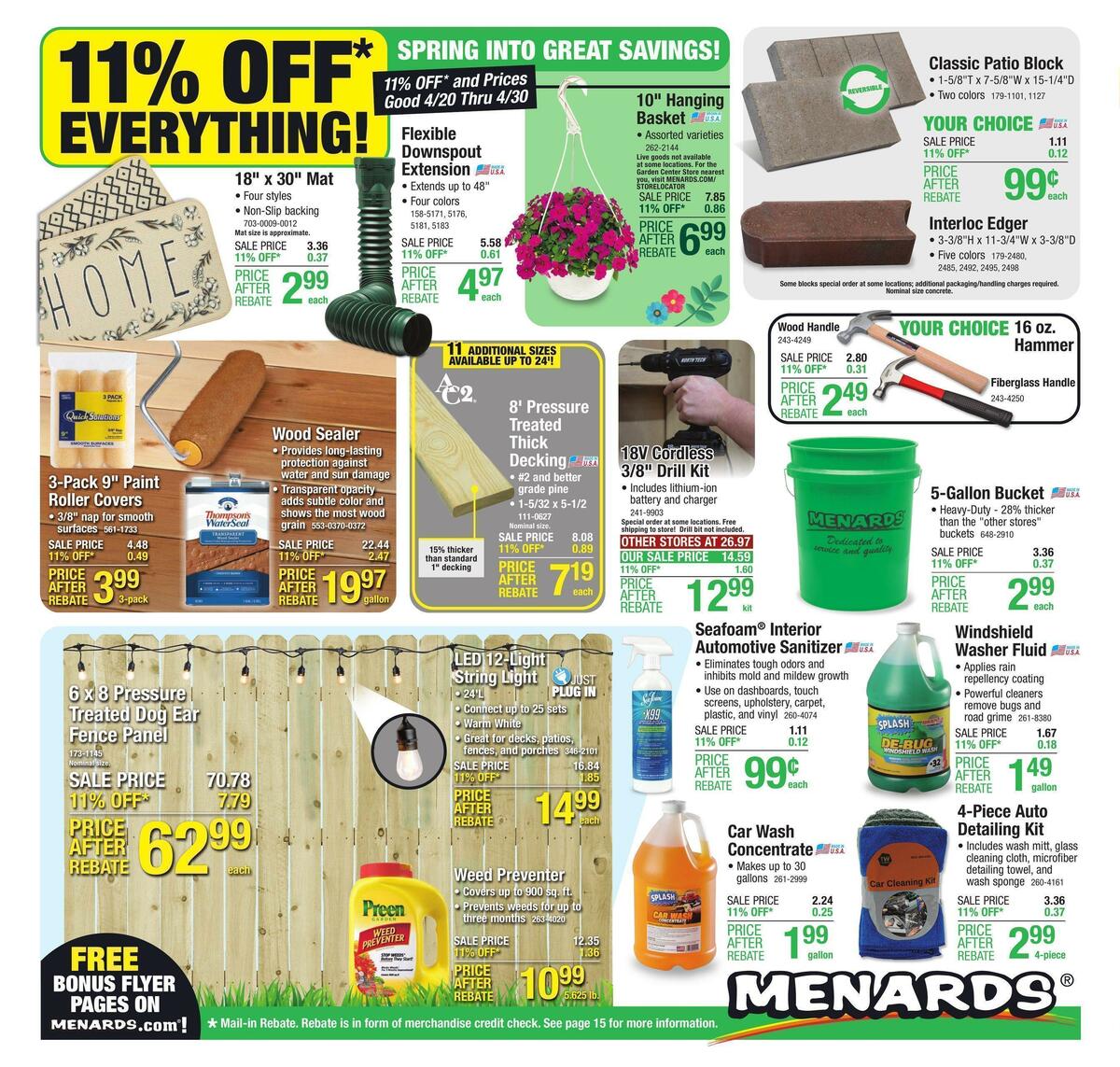 Menards Weekly Ad from April 19