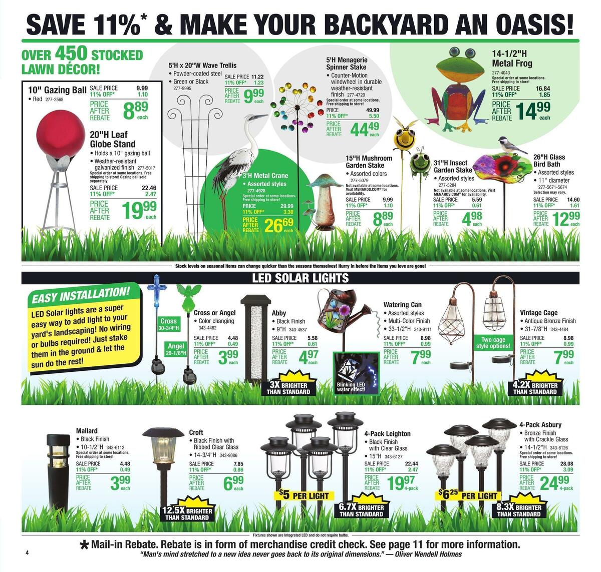 Menards Weekly Ad from April 26
