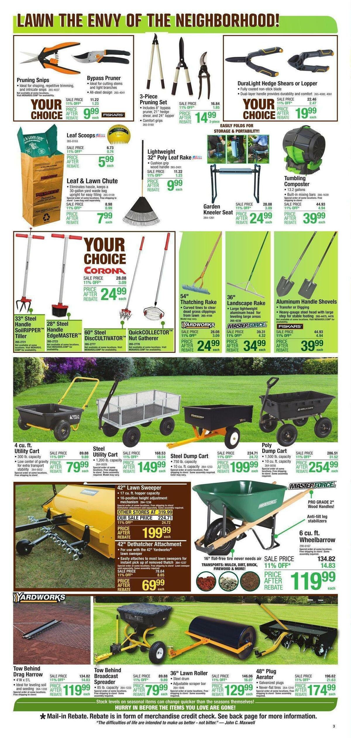 Menards Garden Center Weekly Ad from April 26