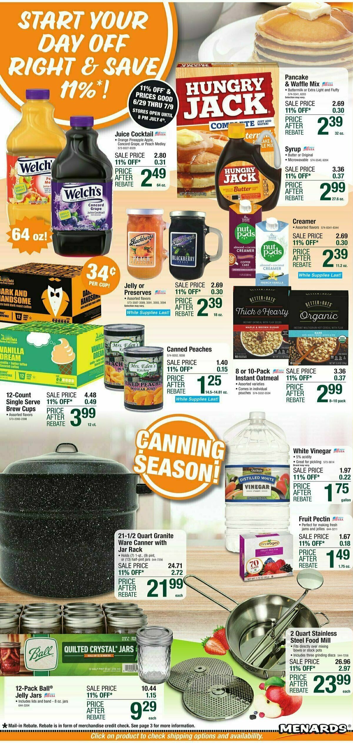 Menards Home Essentials Weekly Ad from June 28