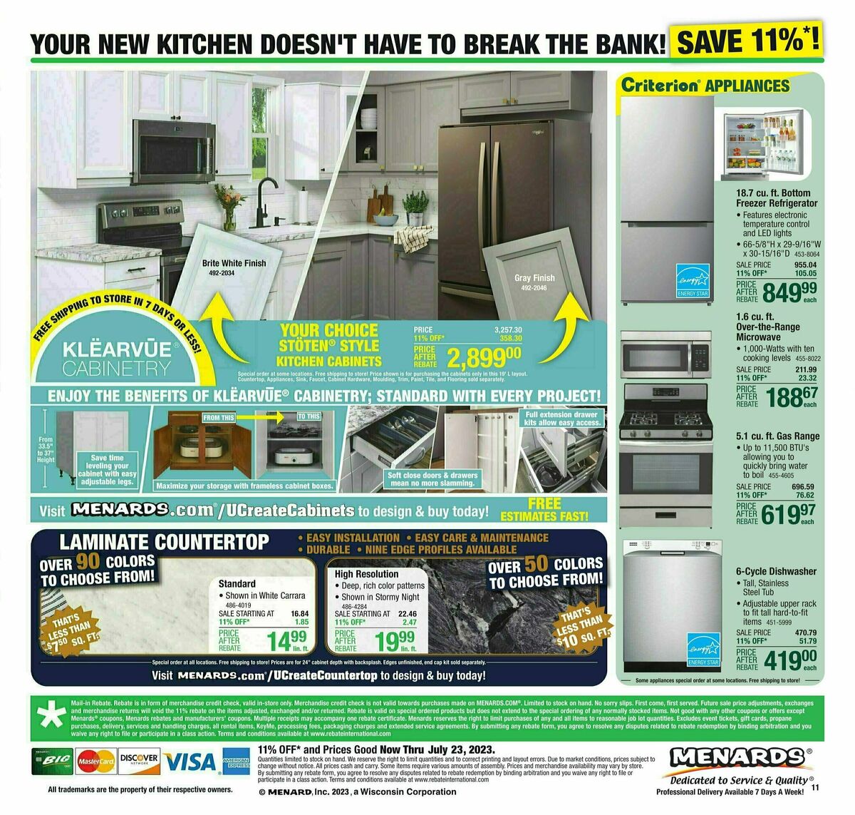 Menards Weekly Ad from July 12