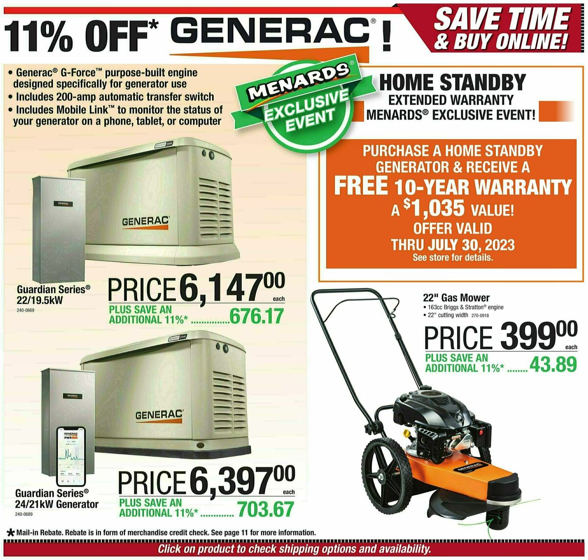 Menards Weekly Ad from July 19