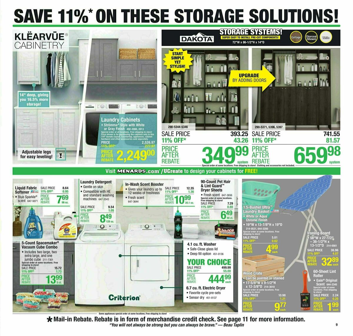 Menards Weekly Ad from July 26