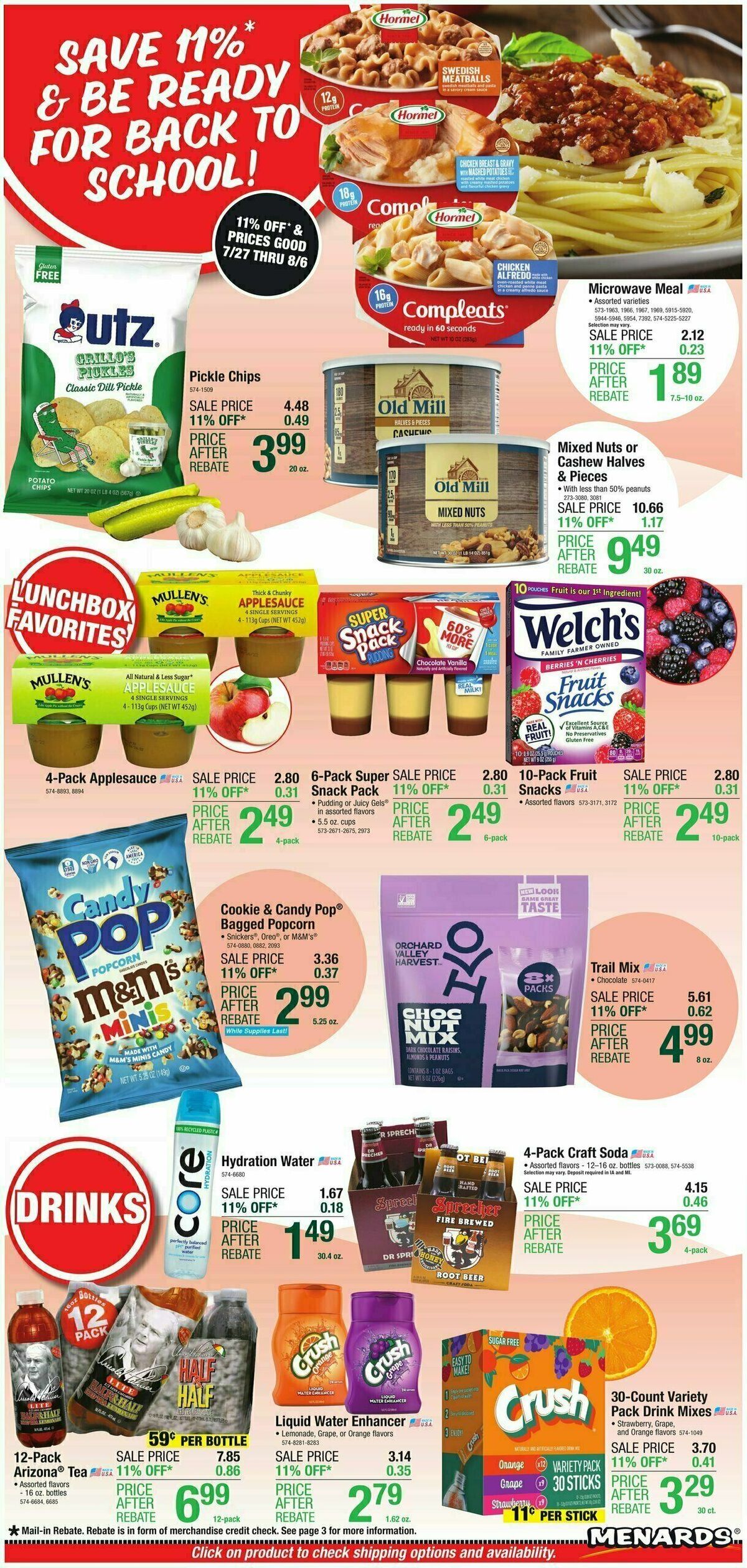 Menards Home Essentials Weekly Ad from July 26