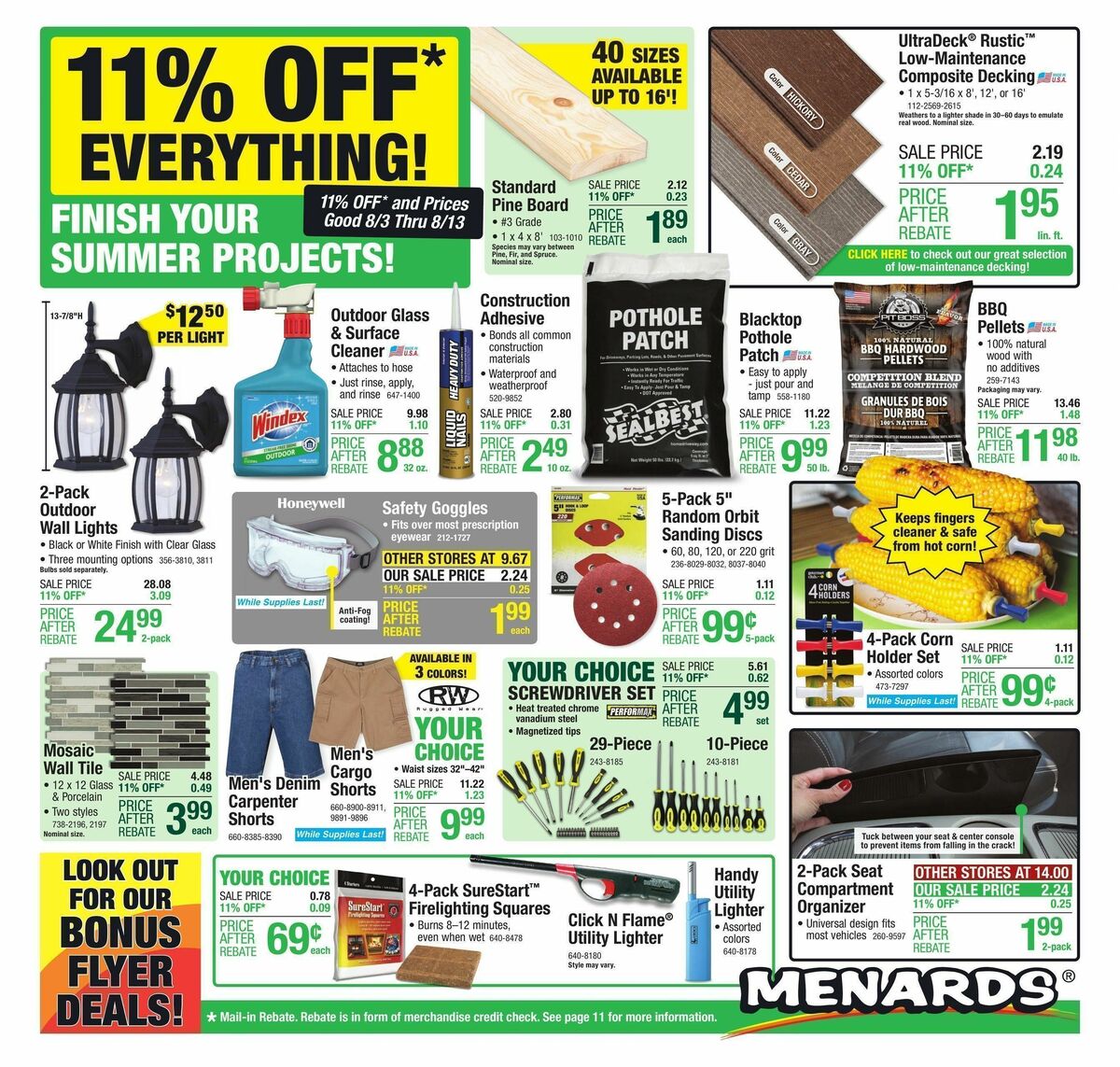 Menards Weekly Ad from August 2