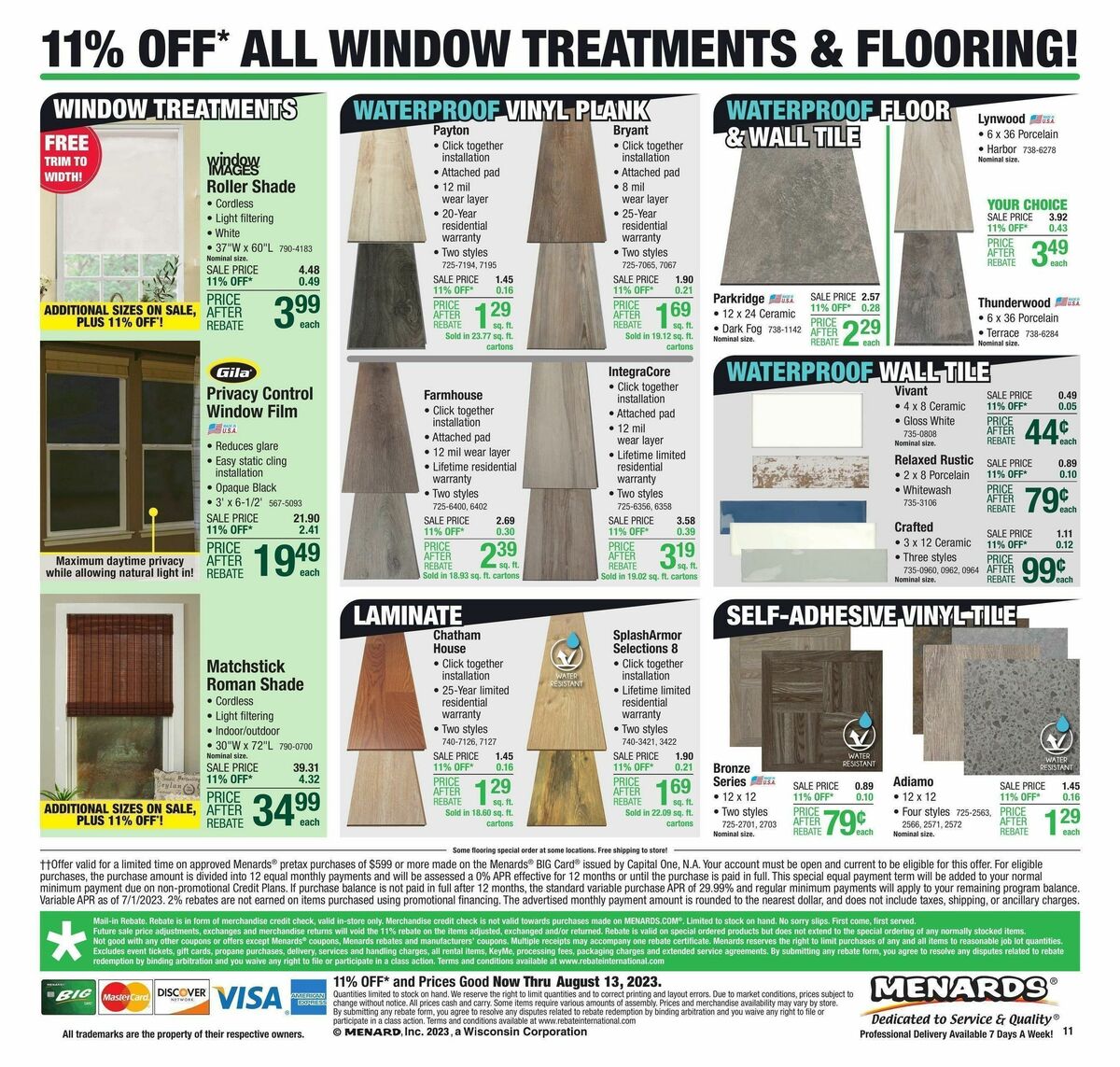 Menards Weekly Ad from August 2