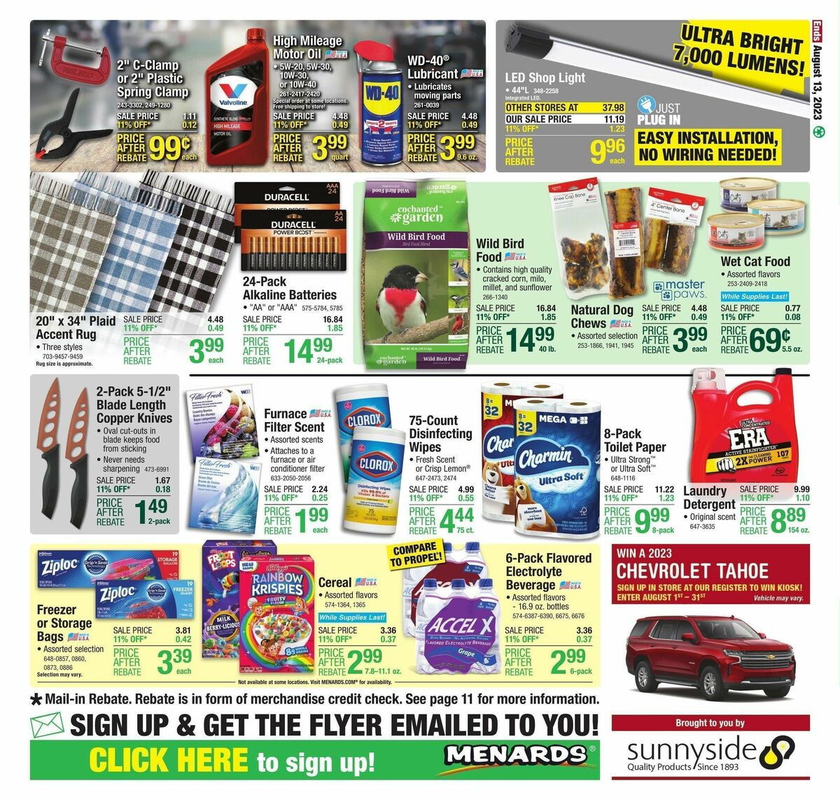 Menards Weekly Ad from August 2