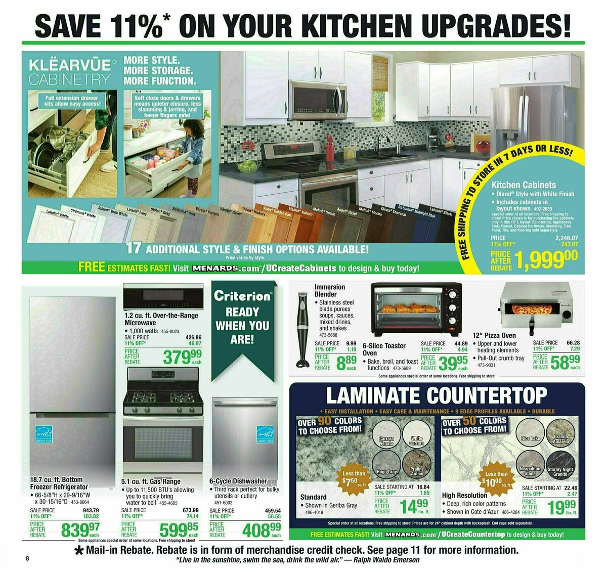 Menards Weekly Ad from August 9