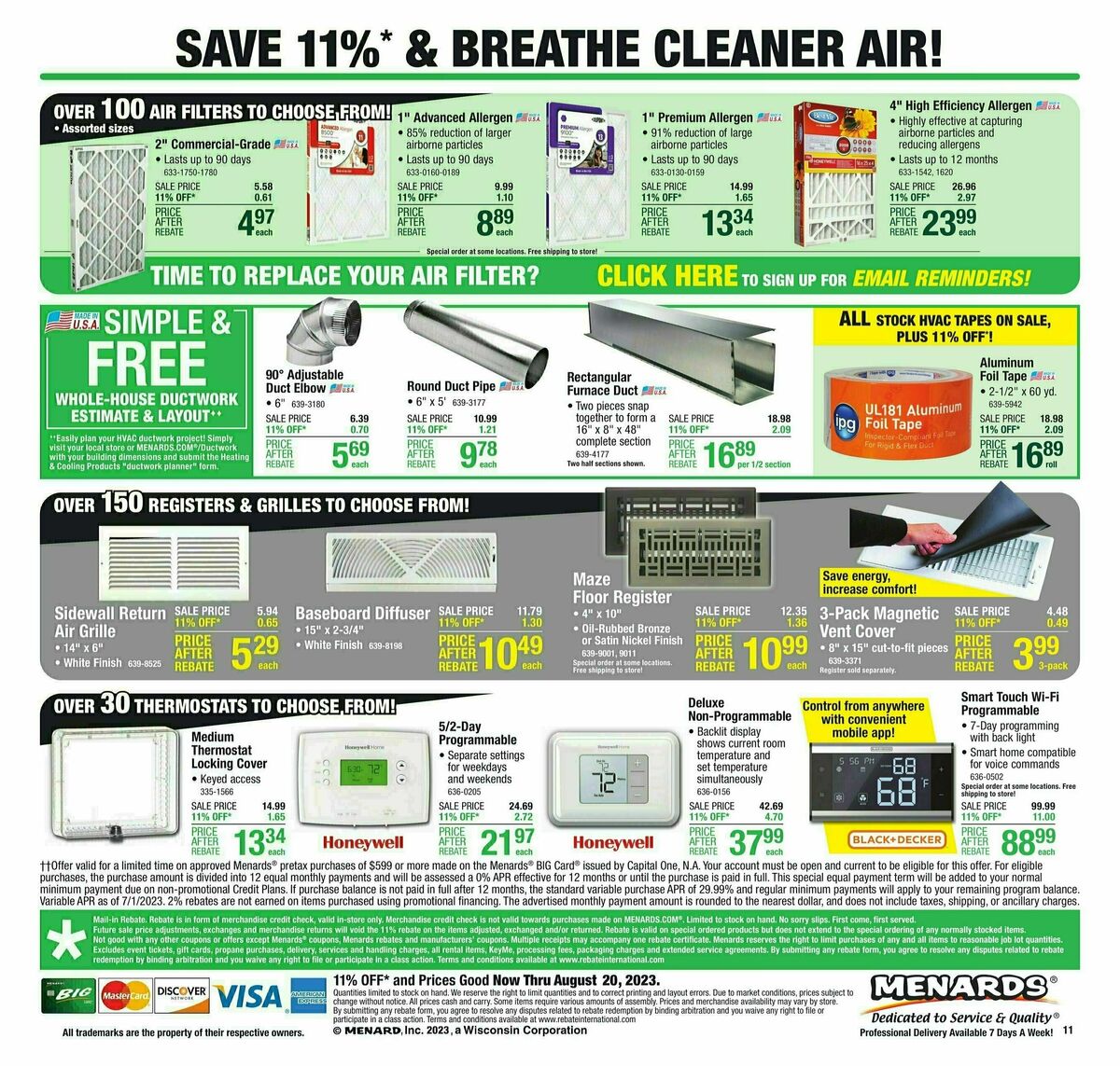 Menards Weekly Ad from August 9