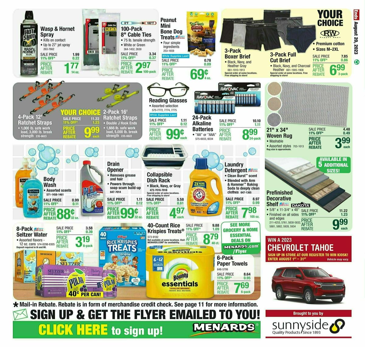 Menards Weekly Ad from August 9