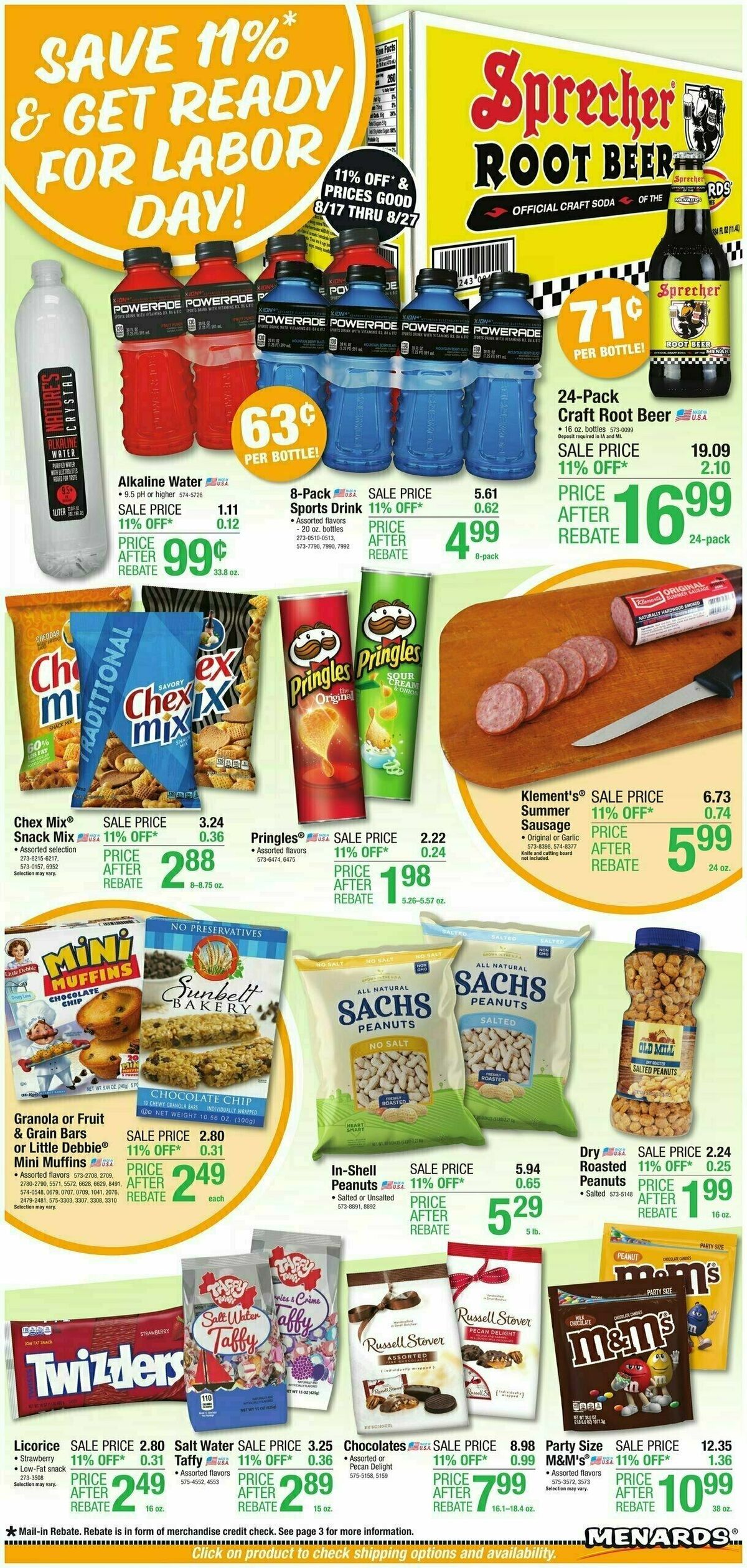 Menards Home Essentials Weekly Ad from August 16