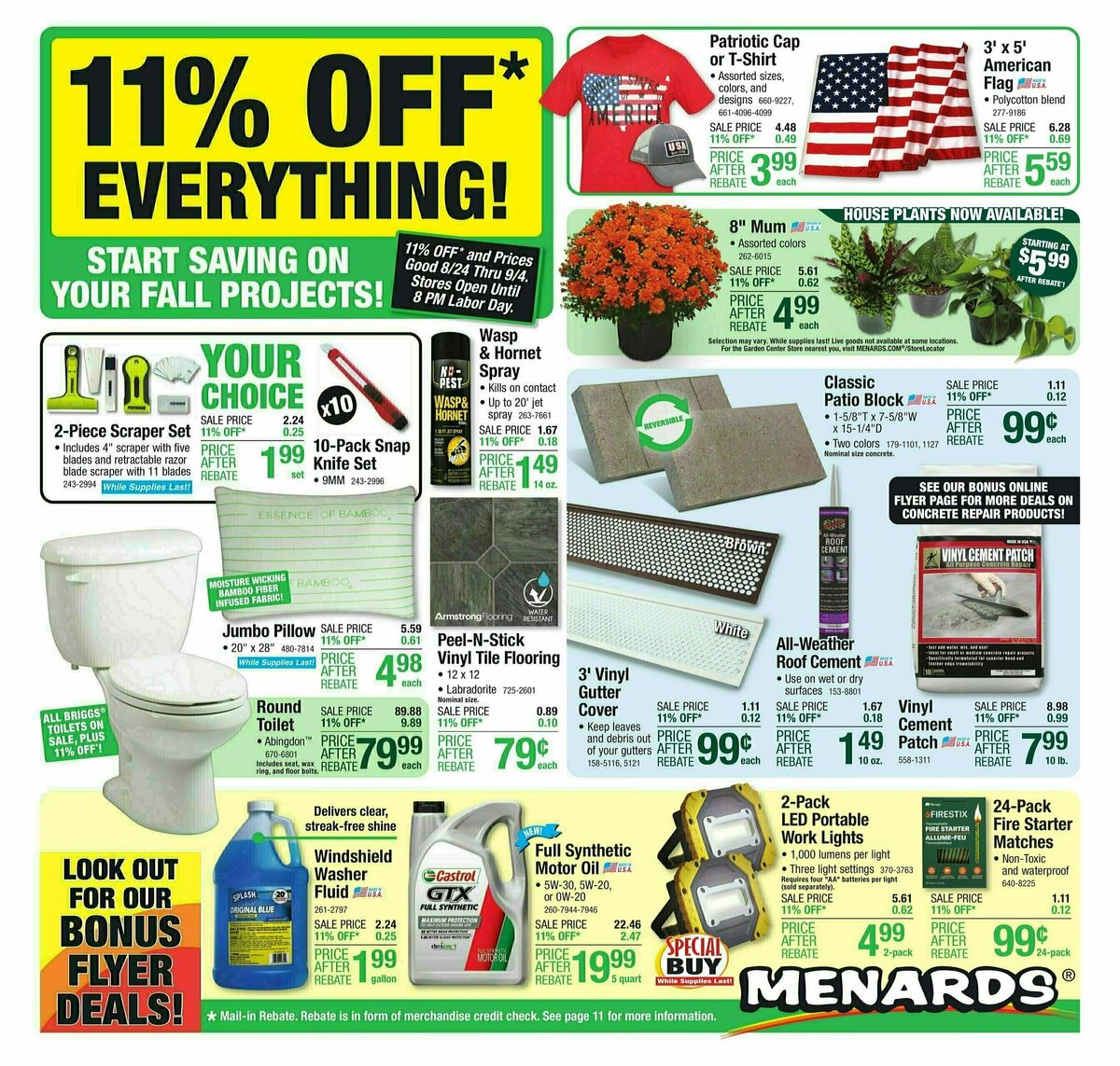 Menards Weekly Ad from August 23