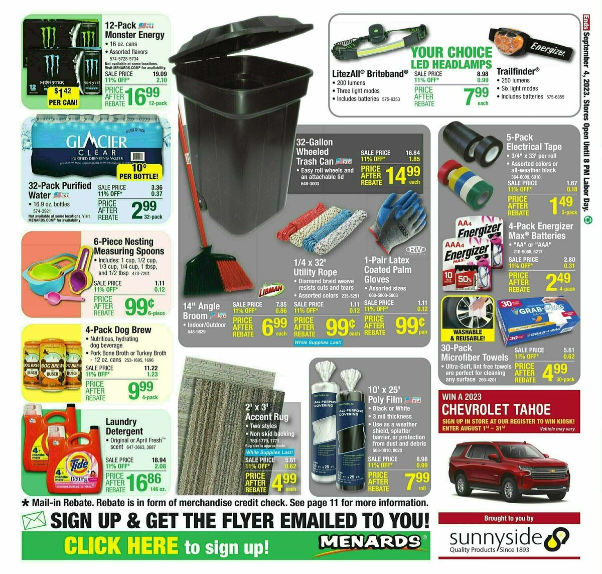 Menards Weekly Ad from August 23