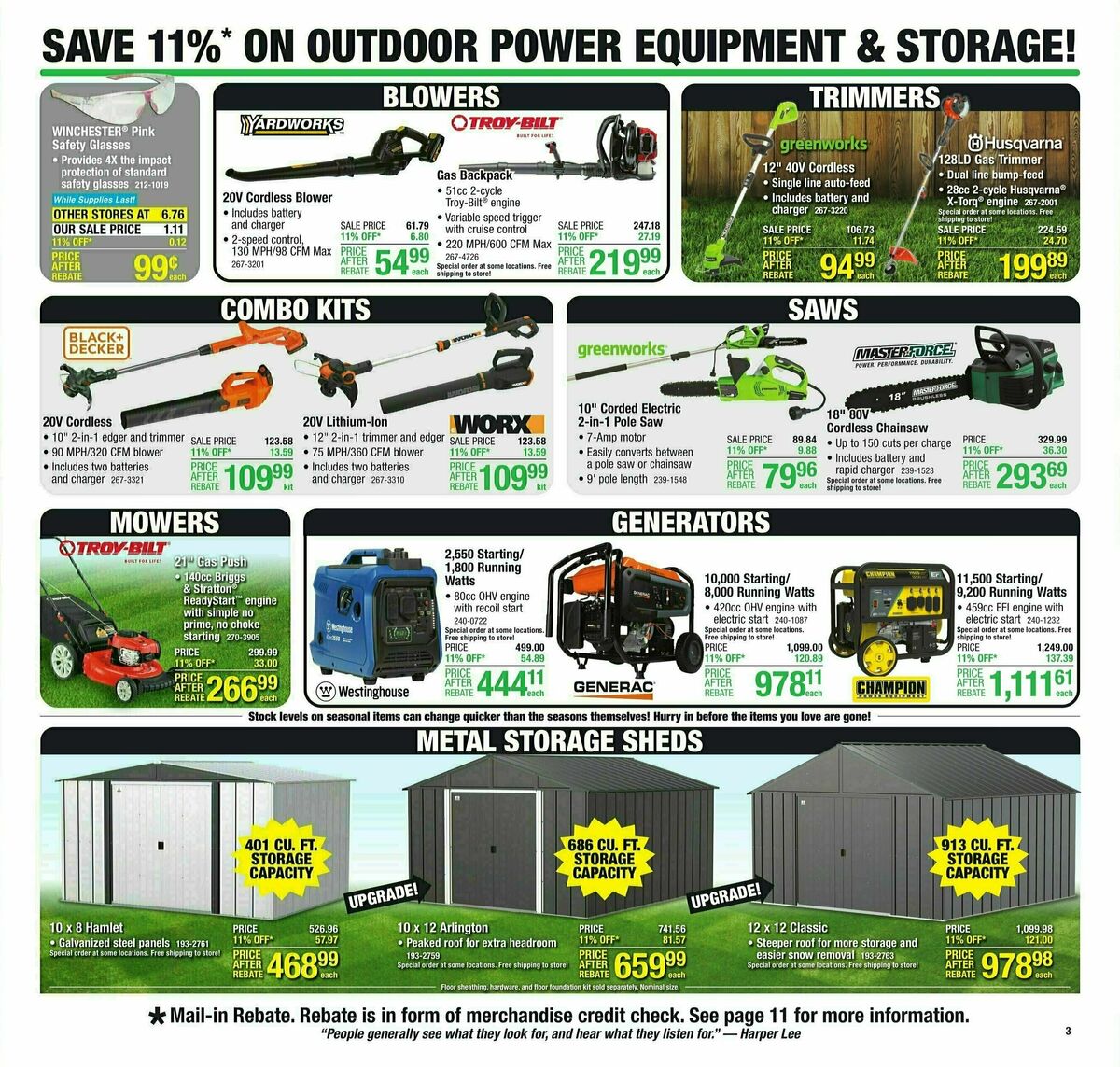 Menards Weekly Ad from August 23