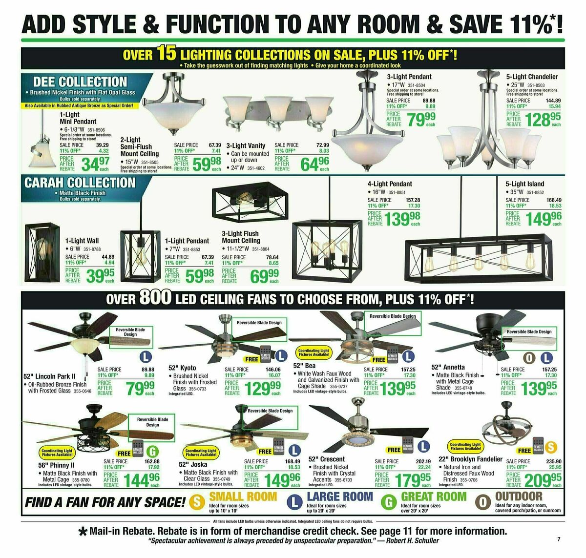 Menards 11% REBATE SALE Weekly Ad from August 30