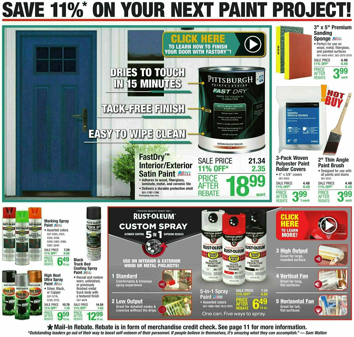 Menards 11% REBATE SALE Weekly Ad from August 30