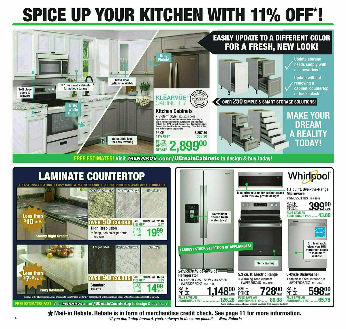 Menards 11% REBATE SALE Weekly Ad from August 30