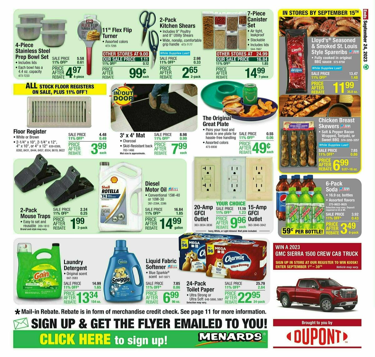 Menards Weekly Ad from September 13