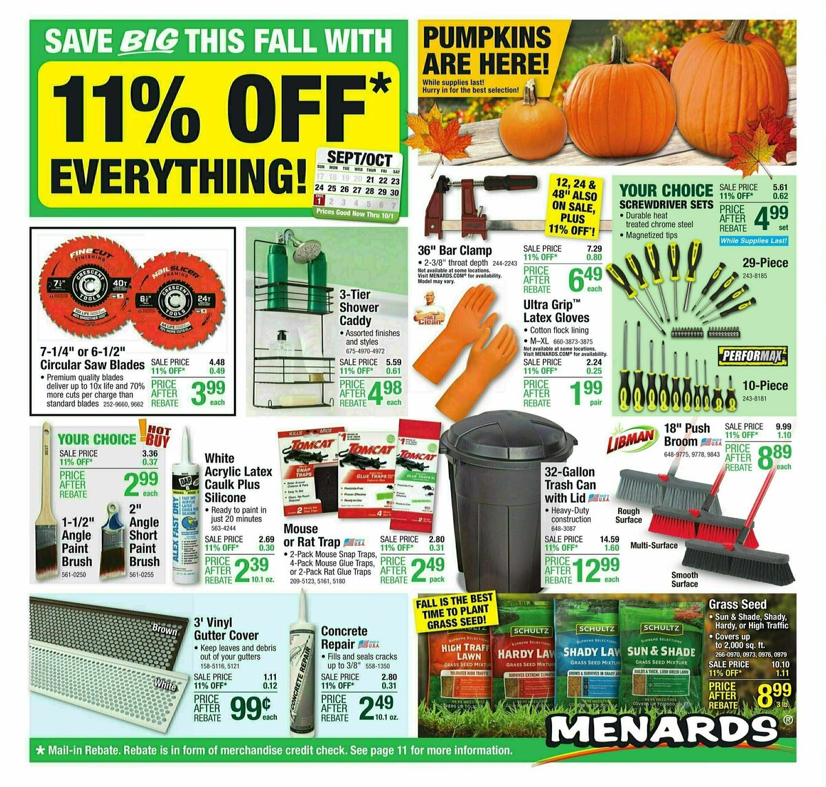 Menards Weekly Ad from September 20